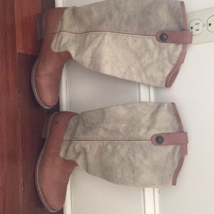 Canvas Frye Boots